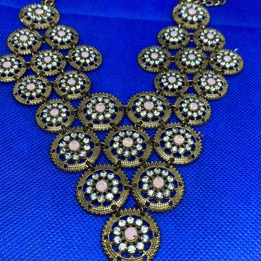 Goldstone Statement Necklace - image 2